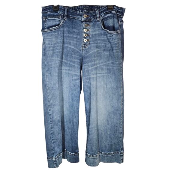 J. Jill Denim High-Rise Full-Leg Crops Button Fly Women's Size 16 - Picture 1 of 13